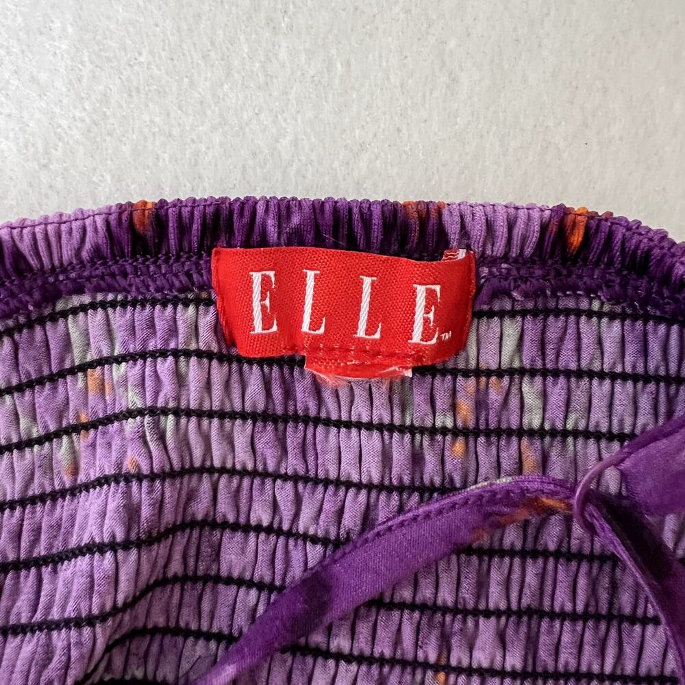 Elle Purple Patterned Ruffle Maxi Dress - Picture 6 of 9